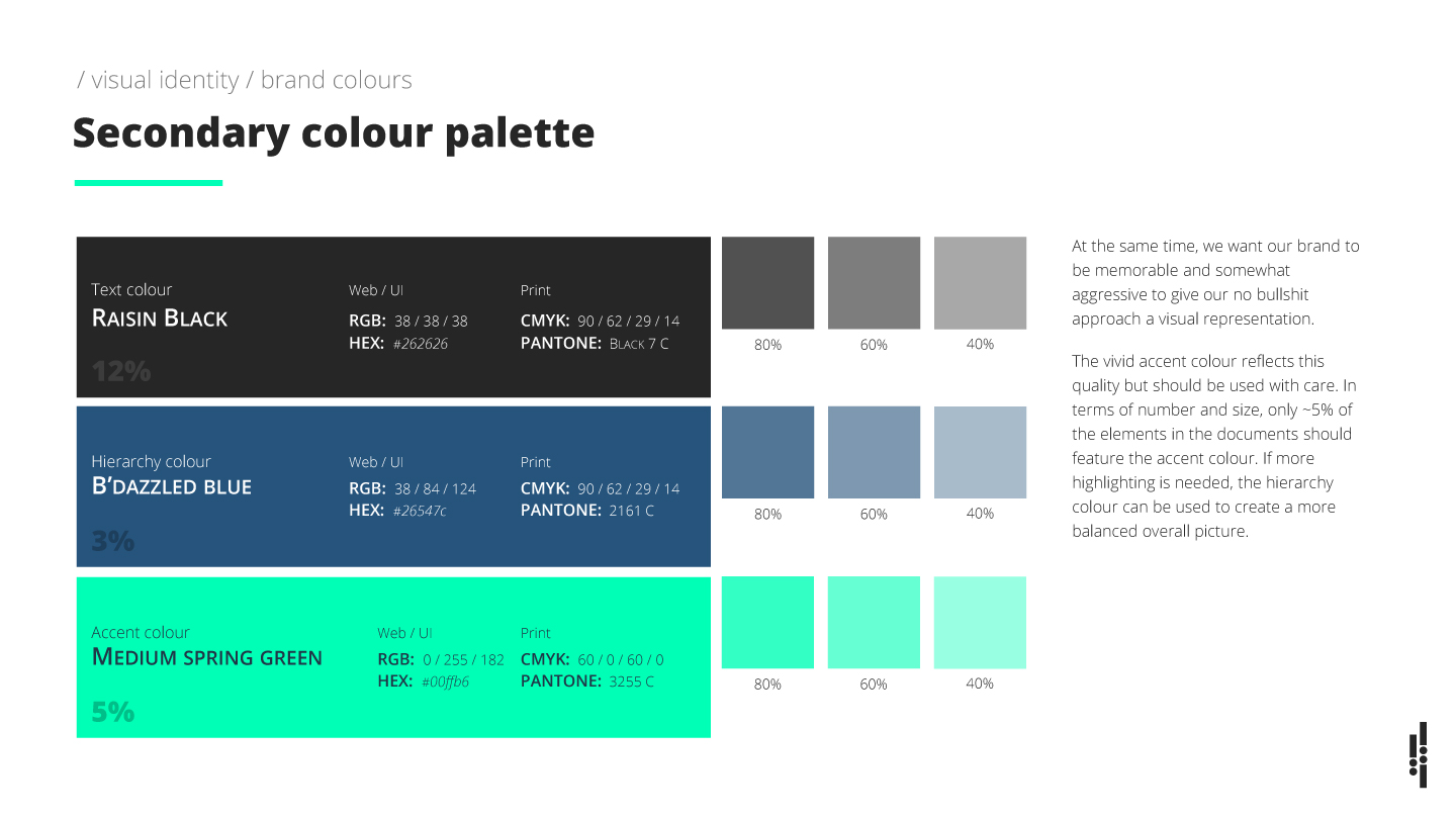 uintent secondary colours