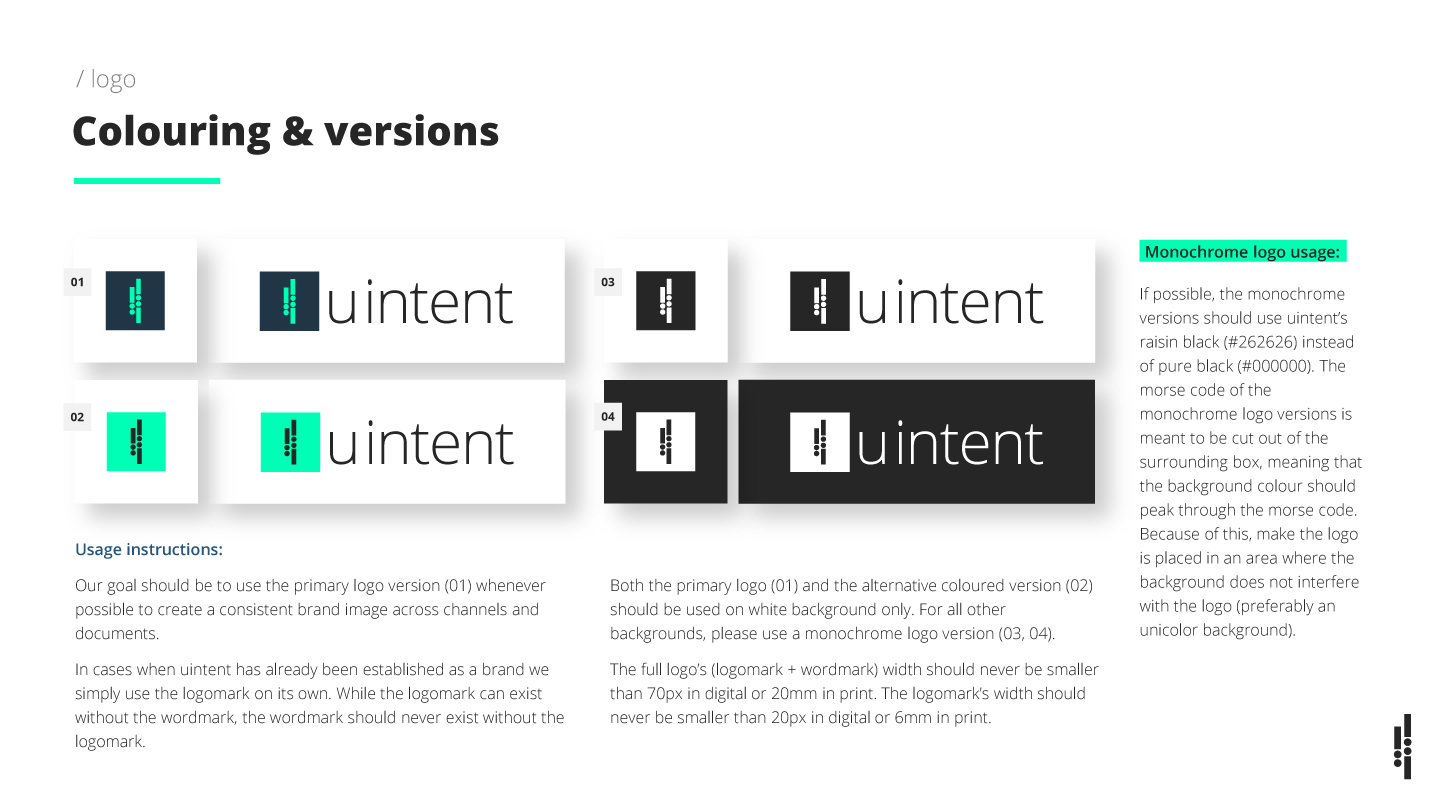 uintent logo versions