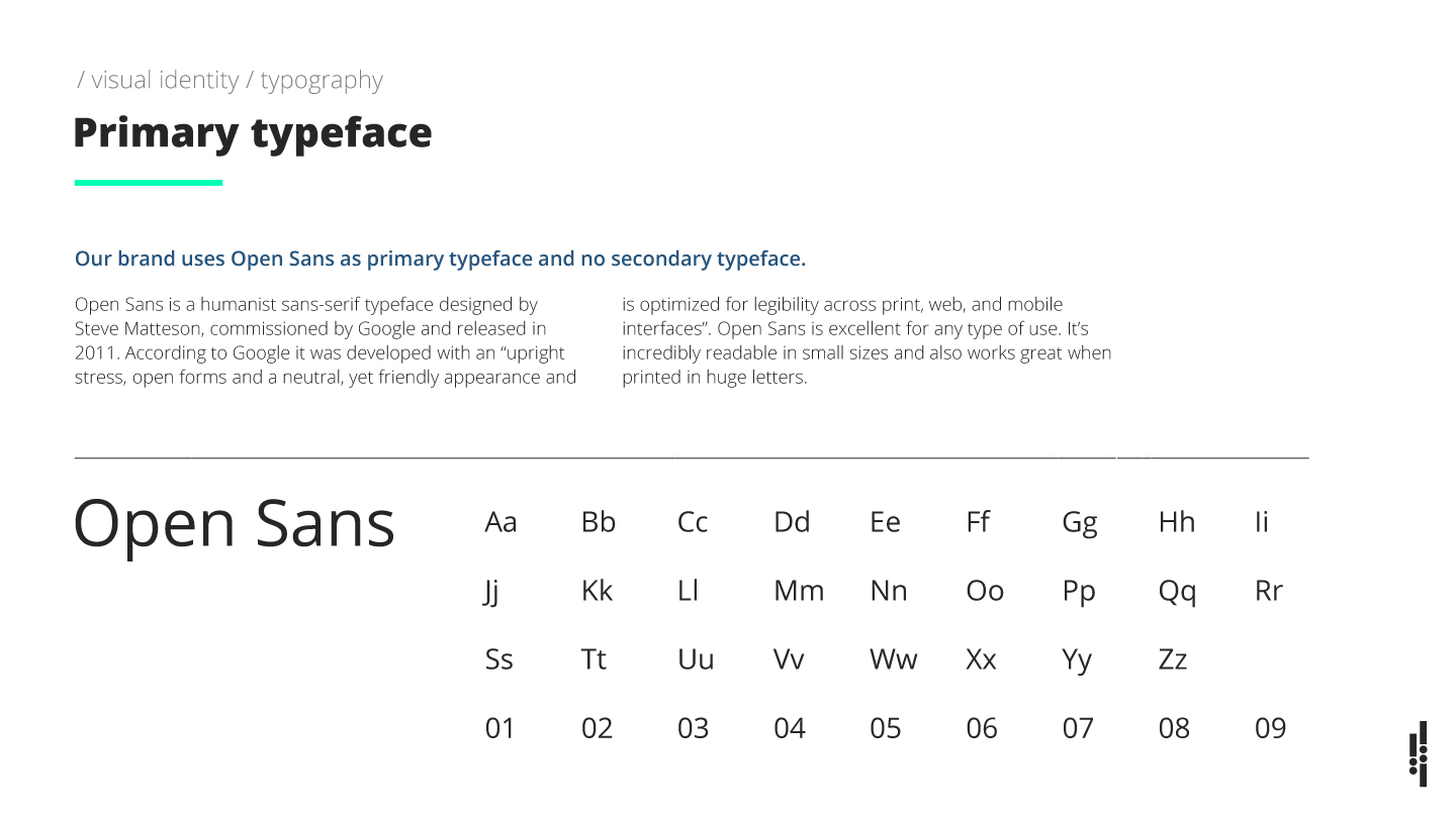 uintent primary typeface